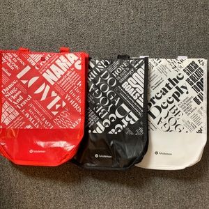Set Of 3 Lululemon Totes